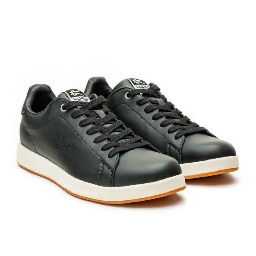 KURU Women's Black Sneakers with Cream Soles